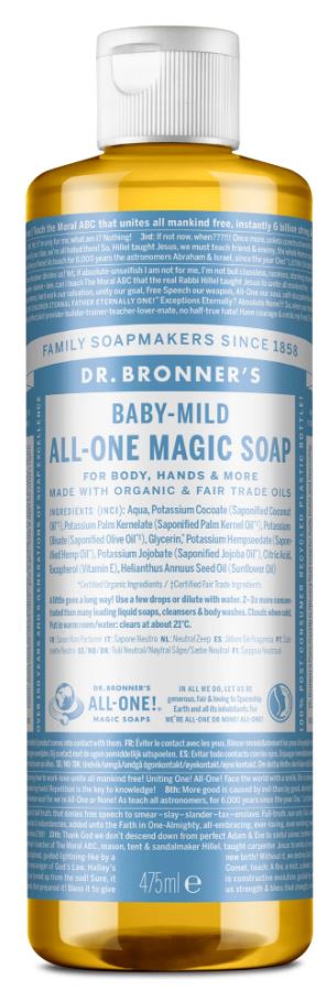 Dr Bronners Baby liquid soap baby mild 475 Milliliter