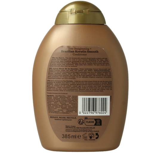 OGX Brazilian keratin smooth conditioner 385 Milliliter