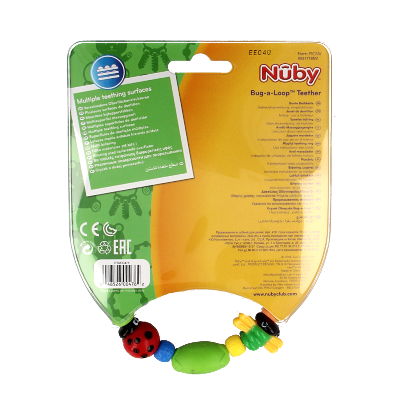 Nuby Speelse bijtketting bug-a-loop 1 Stuks