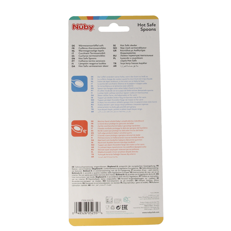 Nuby Warmtegevoelige lepeltjes 3+ maanden assorti 3 Stuks