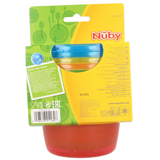 Nuby Snackkommetjes met deksel 300ml 6 Stuks