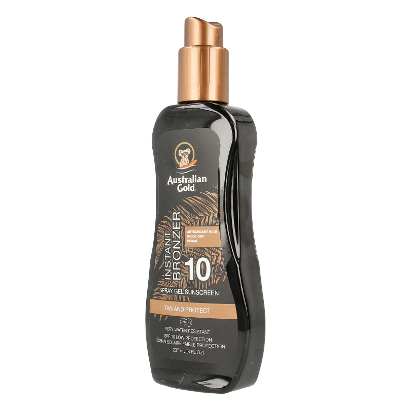 Australian Gold Spray gel met bronzer SPF10 237 Milliliter