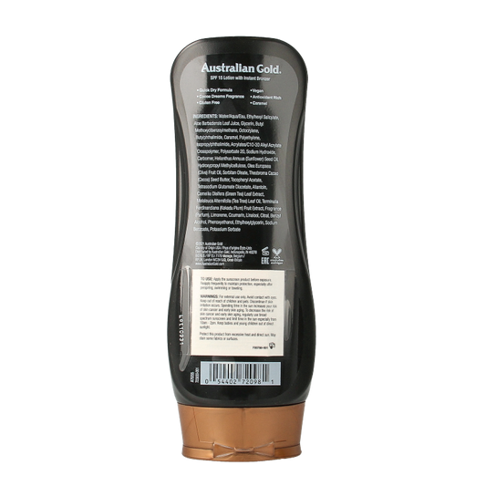 Australian Gold Lotion met bronzer SPF15 237 Milliliter