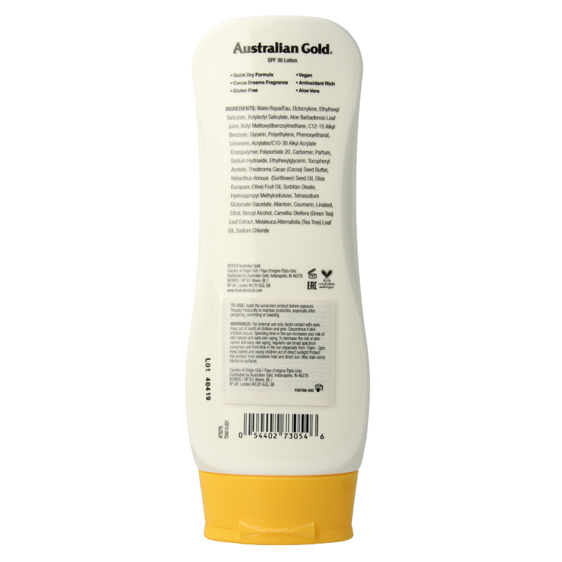 Australian Gold Lotion bronzer SPF30 237 Milliliter