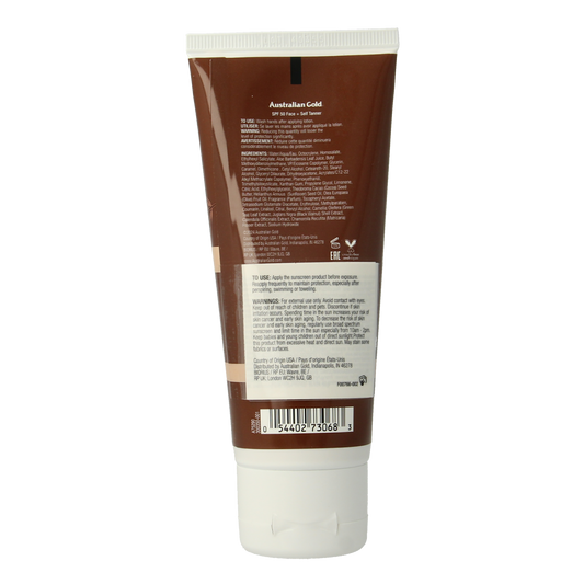Australian Gold Face met selftanner SPF50 88.00 Milliliter
