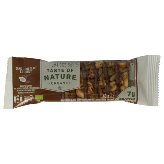 Taste Of Nature Dark chocolate coconut bio 40 Gram