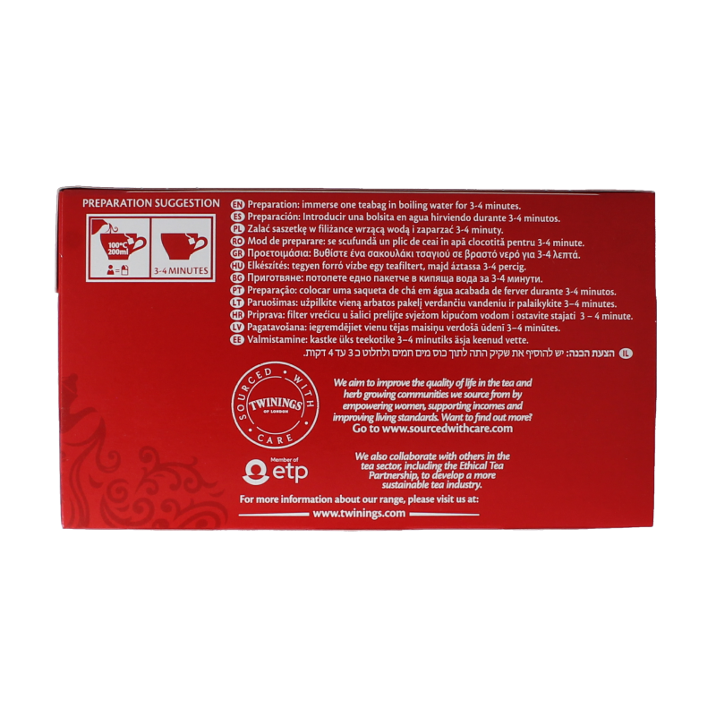 Twinings English breakfast envelop 50 Zakjes
