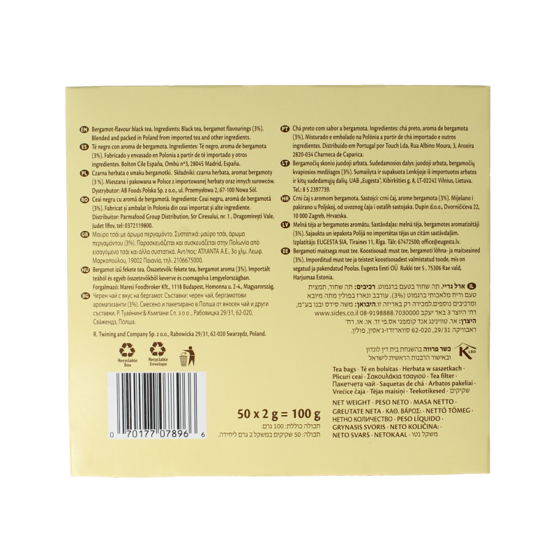 Twinings Earl grey envelop 50 Zakjes