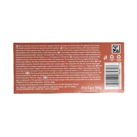 Twinings Apple cinnamon raisin 25.00 Zakjes