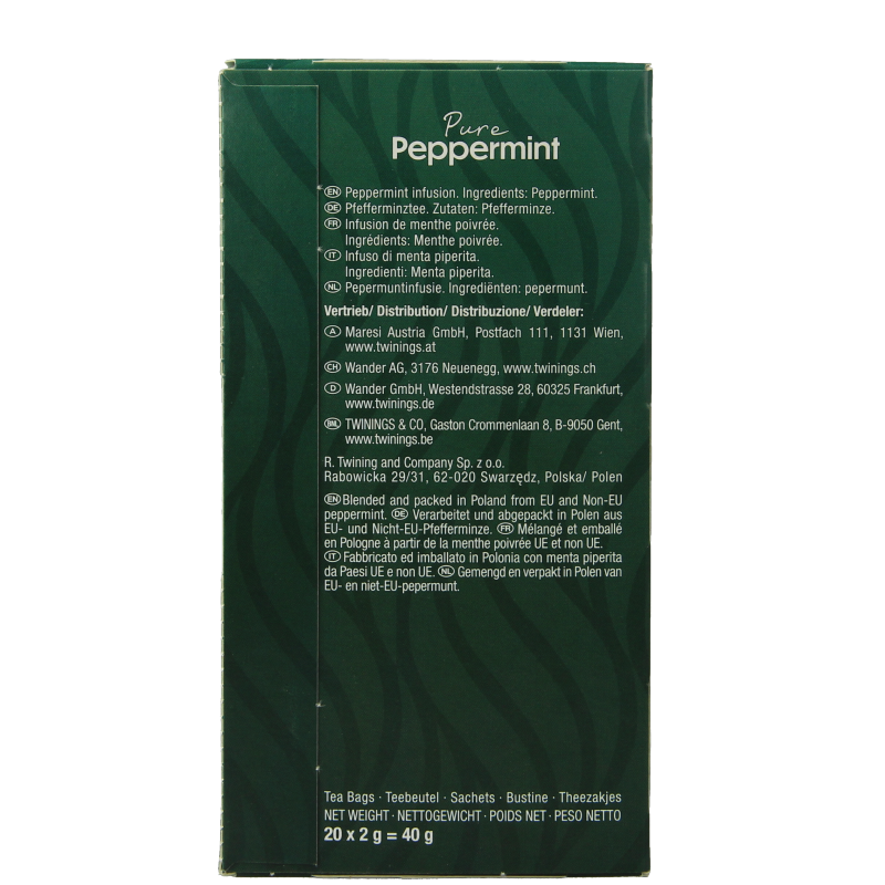 Twinings Pepermunt 20 Zakjes