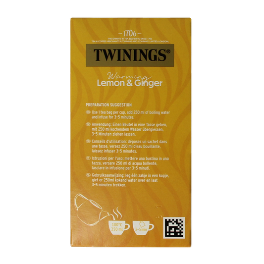 Twinings Citroen gember 20.00 Zakjes