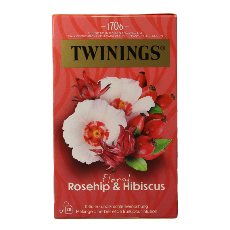 Twinings Rozenbottel hibiscus 20 Zakjes