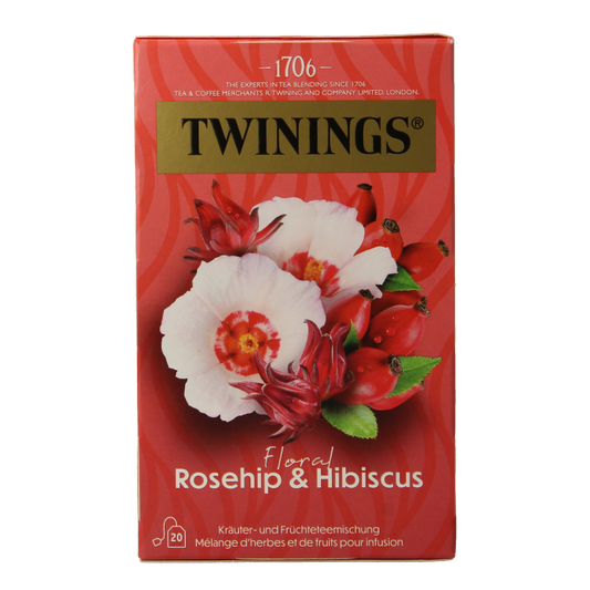 Twinings Rozenbottel hibiscus 20 Zakjes