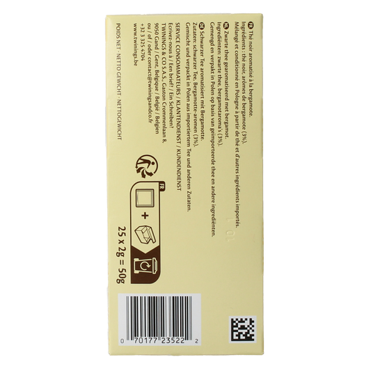 Twinings Earl grey envelop zwart 25.00 Zakjes