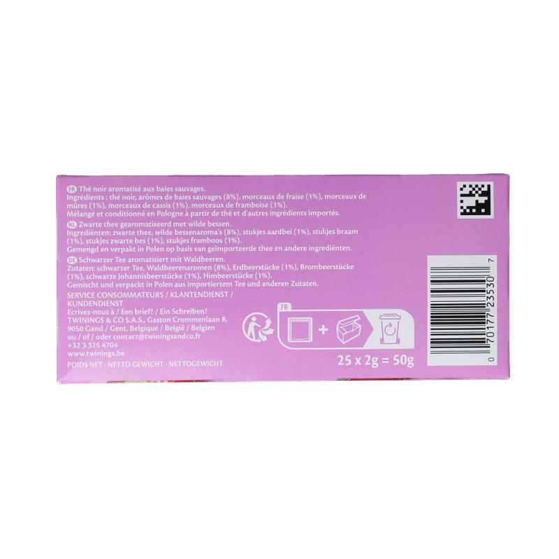 Twinings Wildberry tea 25 Zakjes