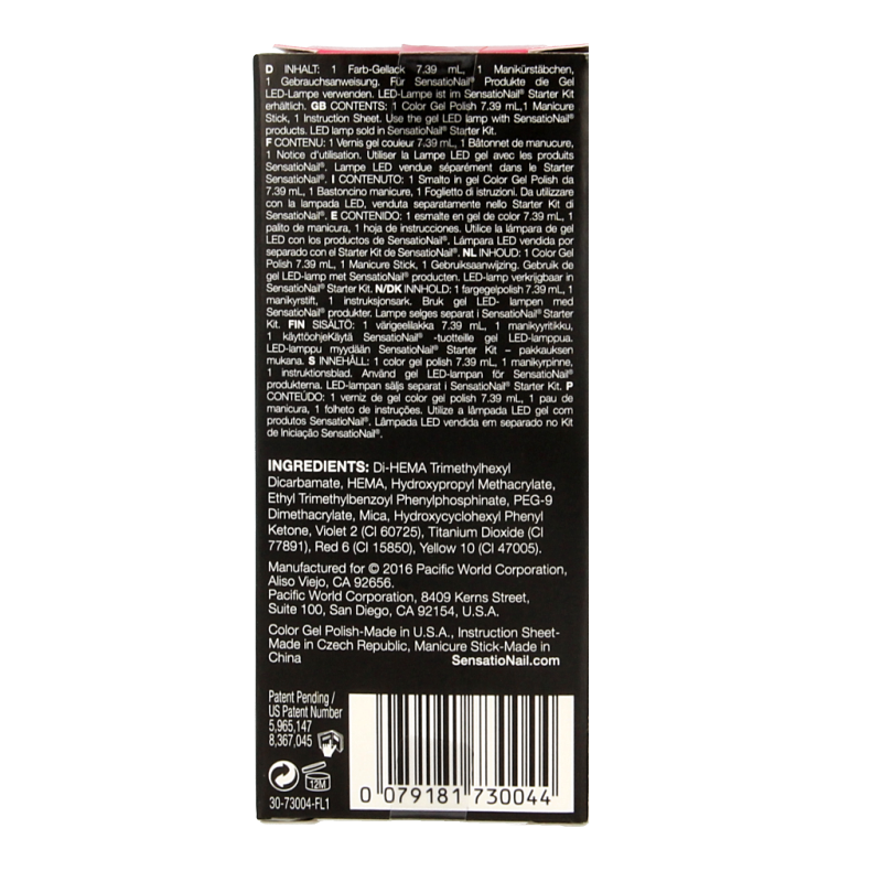 Sensationail Color gel tropical punch 7.4 Milliliter