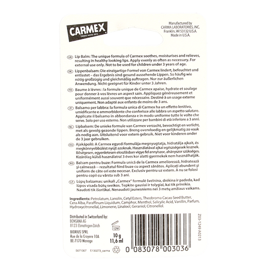 Carmex Lip balm classic tube 10.00 Gram