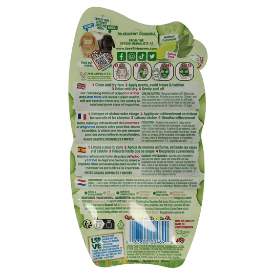 Montagne 7th Heaven gezichtsmasker cucumber peel-off 10 Milliliter