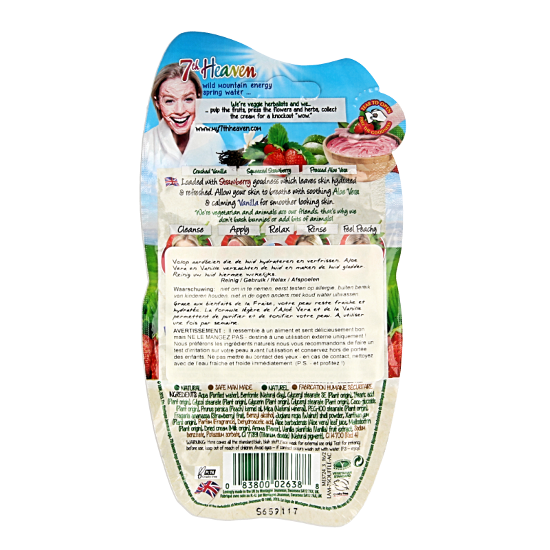 Montagne 7th Heaven gezichtsmasker strawberry souffle 15 Milliliter