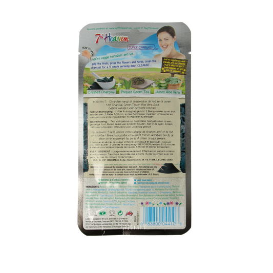 Montagne 7th Heaven face mask charcoal tonic 1 Stuks