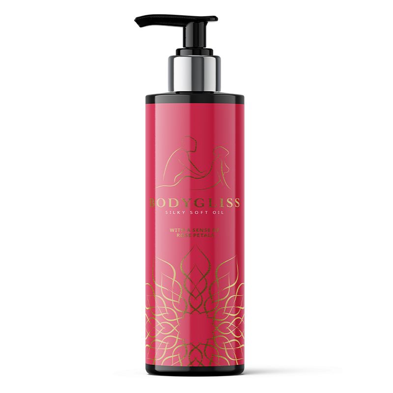 Bodygliss Silky soft massageolie rose petal 150.00 Milliliter