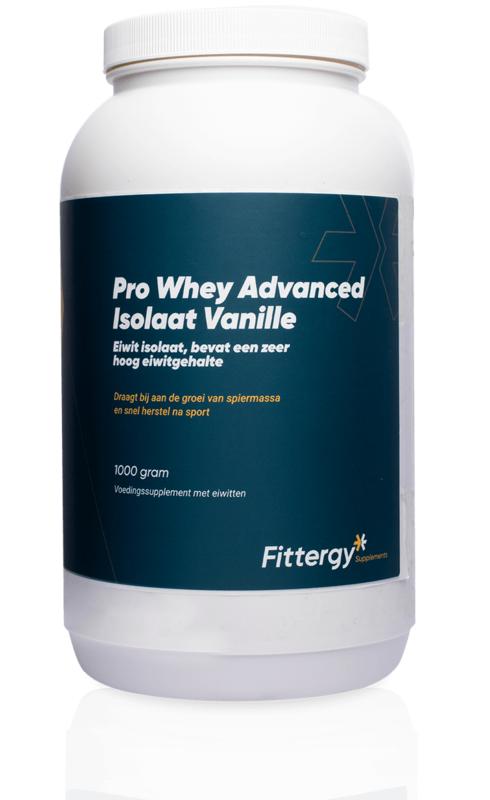 Fittergy Pro whey advanced isolate vanille 1 Kilogram