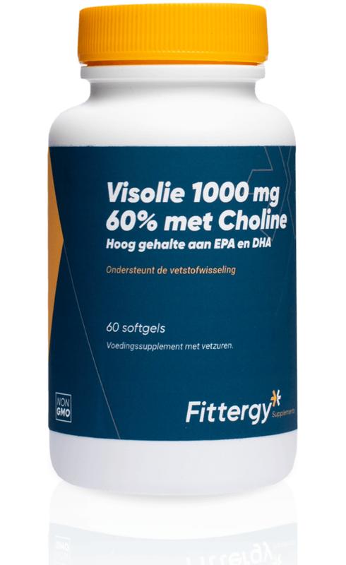 Fittergy Visolie 1000mg 60% met choline 60 Softgels