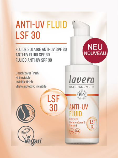 Lavera Anti UV fluid SPF30 sample 1.00 Stuks