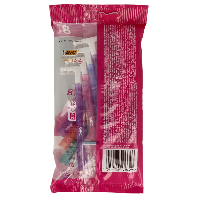 BIC Twin lady shaver pouch 8 8 Stuks