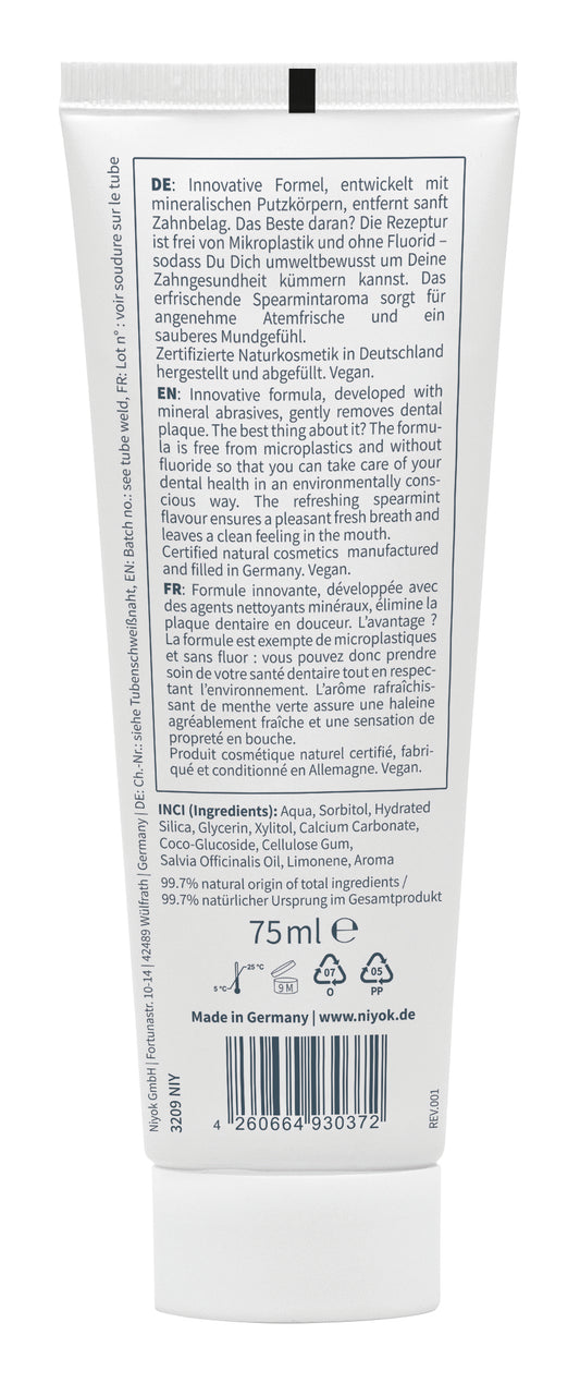 Niyok tandpasta refreshing spearmint 75.00 Milliliter
