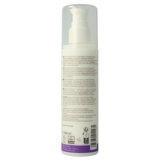 Cattier Reinigingsmelk caresse d'herboriste 200.00 Milliliter