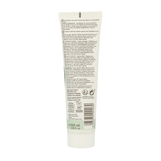 Cattier Groene klei masker munt 100.00 Milliliter