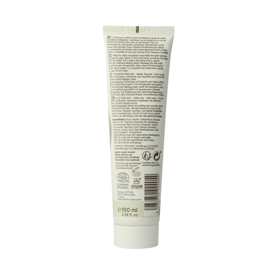 Cattier Witte klei peeling 100 Milliliter