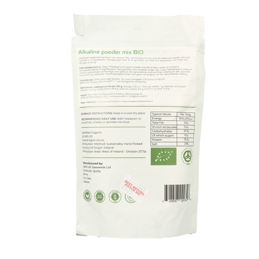 Wild Irish Alkaline zeewier poeder mix bio 225.00 Gram