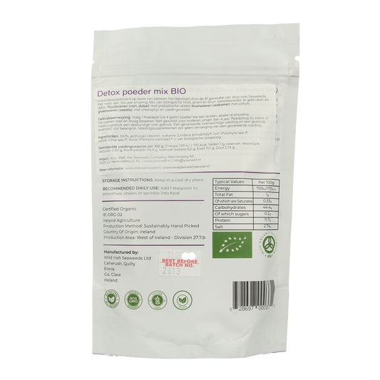 Wild Irish Detox zeewier poeder mix bio 225.00 Gram