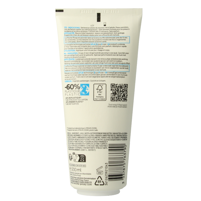 La Roche-Posay Lipikar bodybalsem AP+ M 200 Milliliter