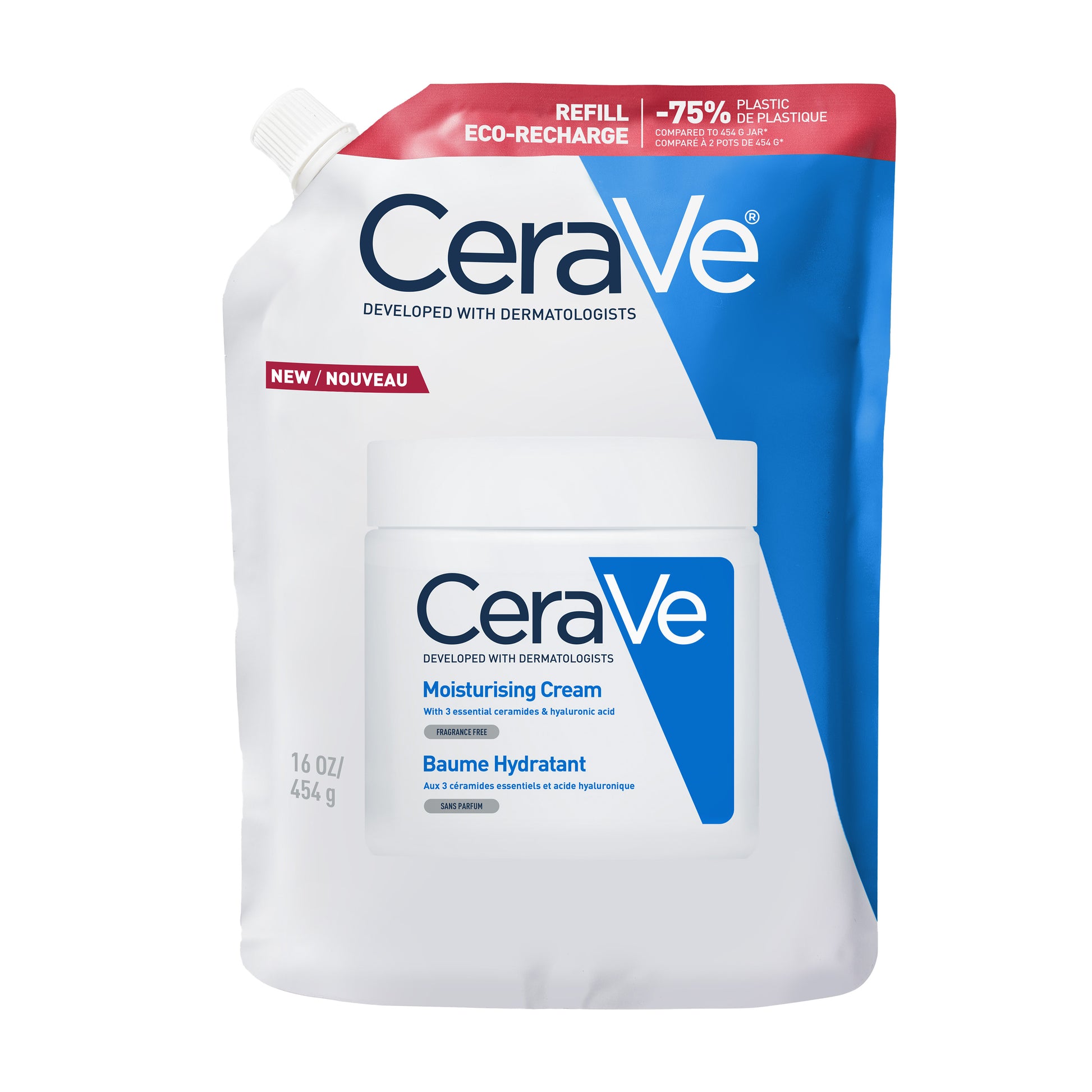 Cerave Creme hydraterend navulling 454 Gram