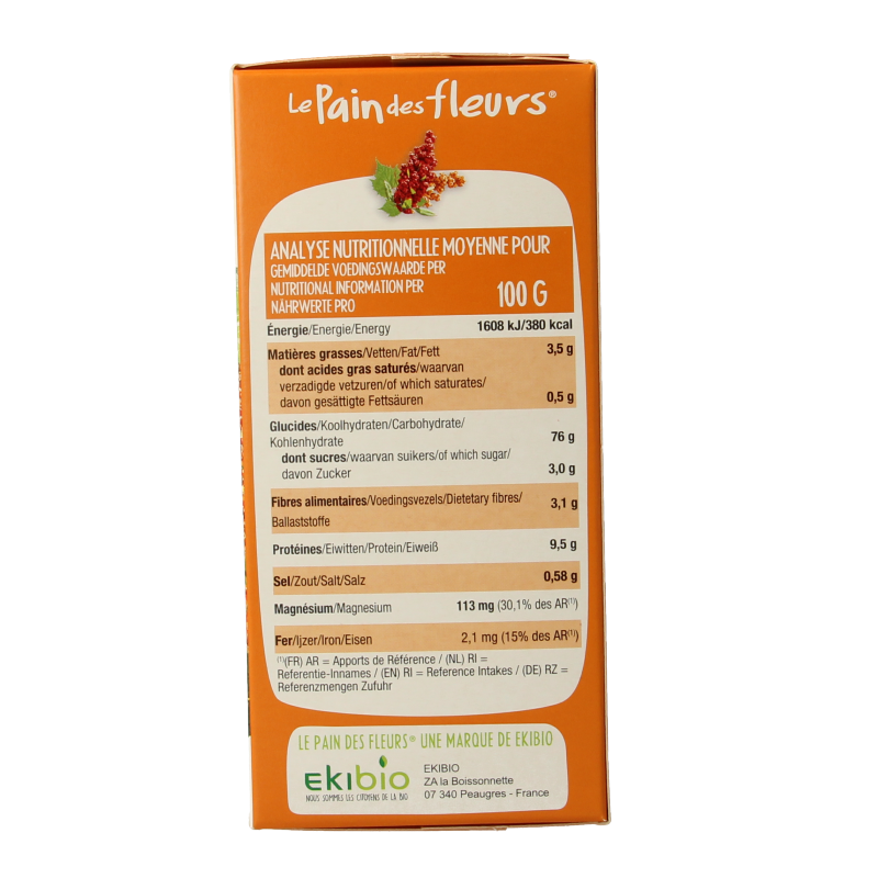 Pain Des Fleurs Quinoa crackers bio 150 Gram
