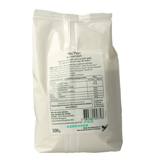 Ma Vie Sans Broodmeel met boekweit glutenvrij bio 500 Gram