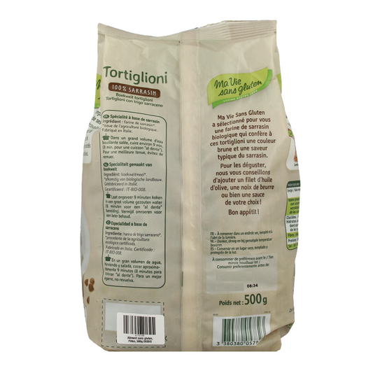 Ma Vie Sans Tortiglioni pasta van boekweit glutenvrij bio 500 Gram
