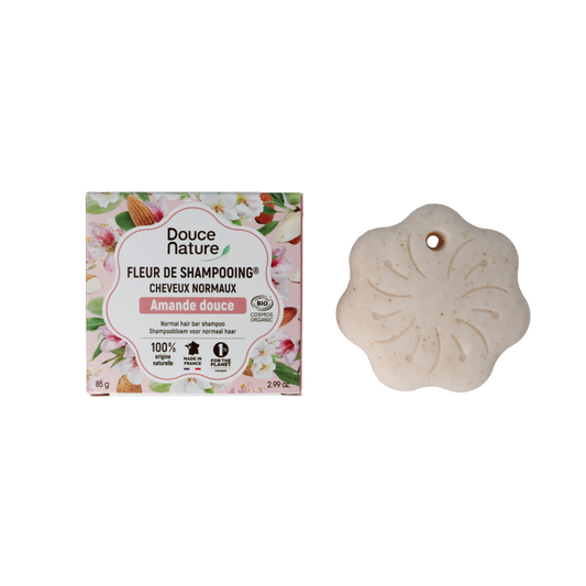 Douce Nature Shampoo bar normaal haar met zoete amandel bio 85 Gram