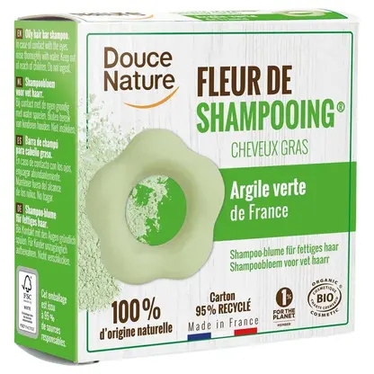 Douce Nature Shampoo bar vet haar met groene klei bio 85 Gram