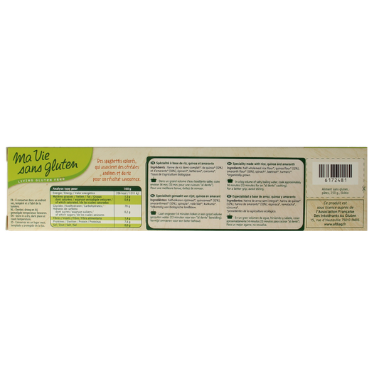 Ma Vie Sans Tricolor spaghetti glutenvrij bio 250.00 Gram