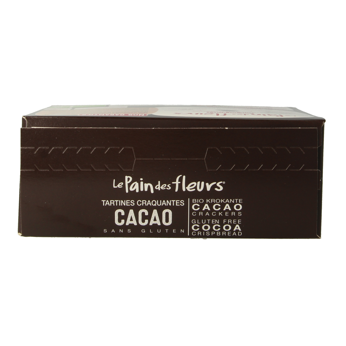 Pain Des Fleurs Krokante crackers cacao glutenvrij bio 160.00 Gram