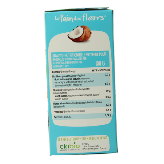 Pain Des Fleurs Krokante crackers kokos glutenvrij bio 150.00 Gram