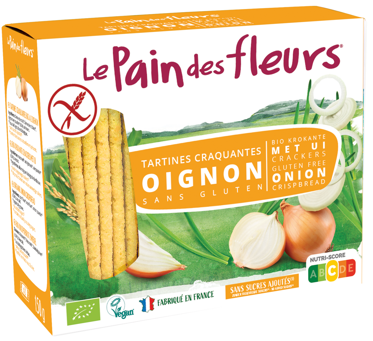 Pain Des Fleurs Krokante crackers ui glutenvrij bio 150 Gram