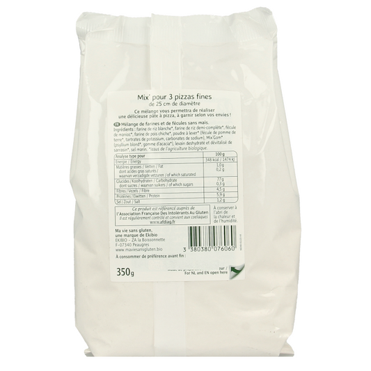 Ma Vie Sans Mix voor pizzabodems glutenvrij bio 350 Gram