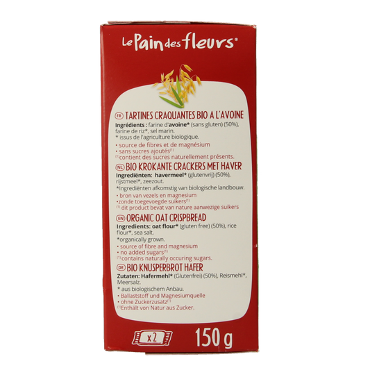 Pain Des Fleurs Haver crackers bio 150 Gram