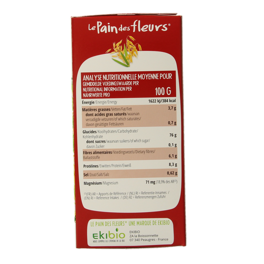 Pain Des Fleurs Krokante crackers haver glutenvrij bio 150.00 Gram