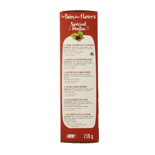 Pain Des Fleurs Special matin kastanje ontbijtcrackers bio 230 Gram